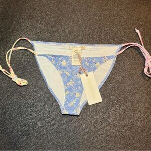 LoveShackFancy Blue and Pink Bikini Bottom BRAND NEW